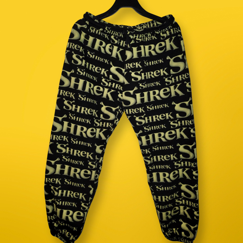Dumbgood Shrek Repeat Logo Sweatpants - LARGE